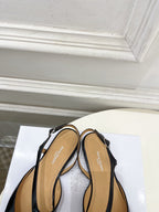 MM6 Tabi 26 Split-Toe Flat Sandals Black in Cowhide 631897