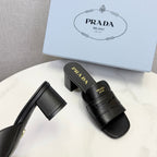 Prada Sandals 4.5cm Black Leather 639957