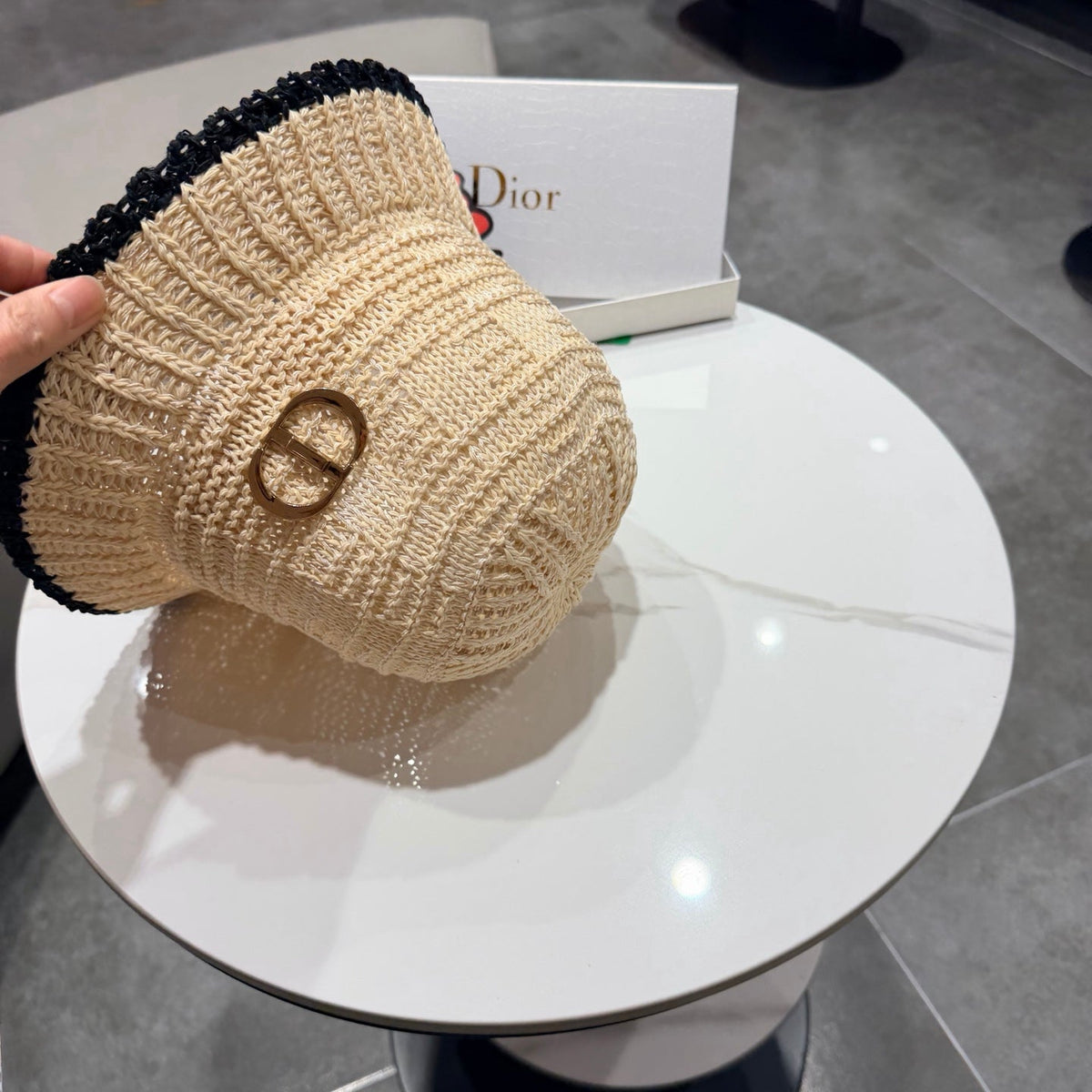 Dior Bucket Hat Beige in Mesh 192314