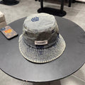 Chanel Washed Grey Denim   Bucket Hat 192316