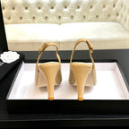 Chanel 26A Slingback Beige in Lambskin 672993