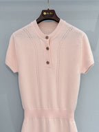 Hermes Pink Knit Dress 106014
