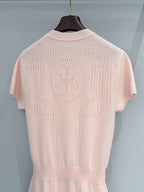 Hermes Pink Knit Dress 106014