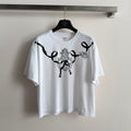 Hermes 26 Ribbon Badge Print Short-Sleeve T-Shirt White in Cotton 888720