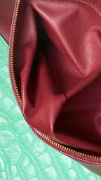CC 26S Cerf Classic Commuter Tote Bag in Mint Green Crocodile-Embossed Calfskin (made - to - order)