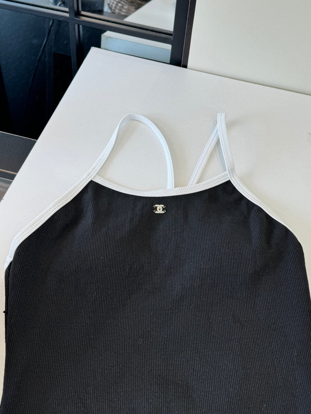 Chanel One-piece Swimsuit Black in Cotton 201808