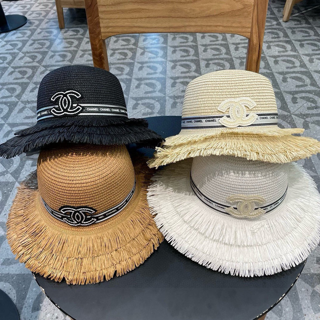 Chanel Bucket Hat Cream in Straw 205629