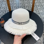 Chanel Bucket Hat White in Straw 205628