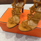 HM 26ss High Heels Sandals 10.5 Light Brown Suede 686014