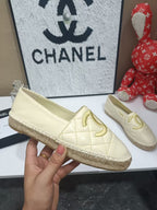 Chanel Espadrilles Light Cream in Cowhide 684837
