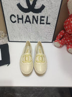 Chanel Espadrilles Light Cream in Cowhide 684837