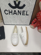 Chanel Espadrilles White in Cowhide 684835