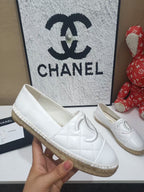 Chanel Espadrilles White in Cowhide 684835
