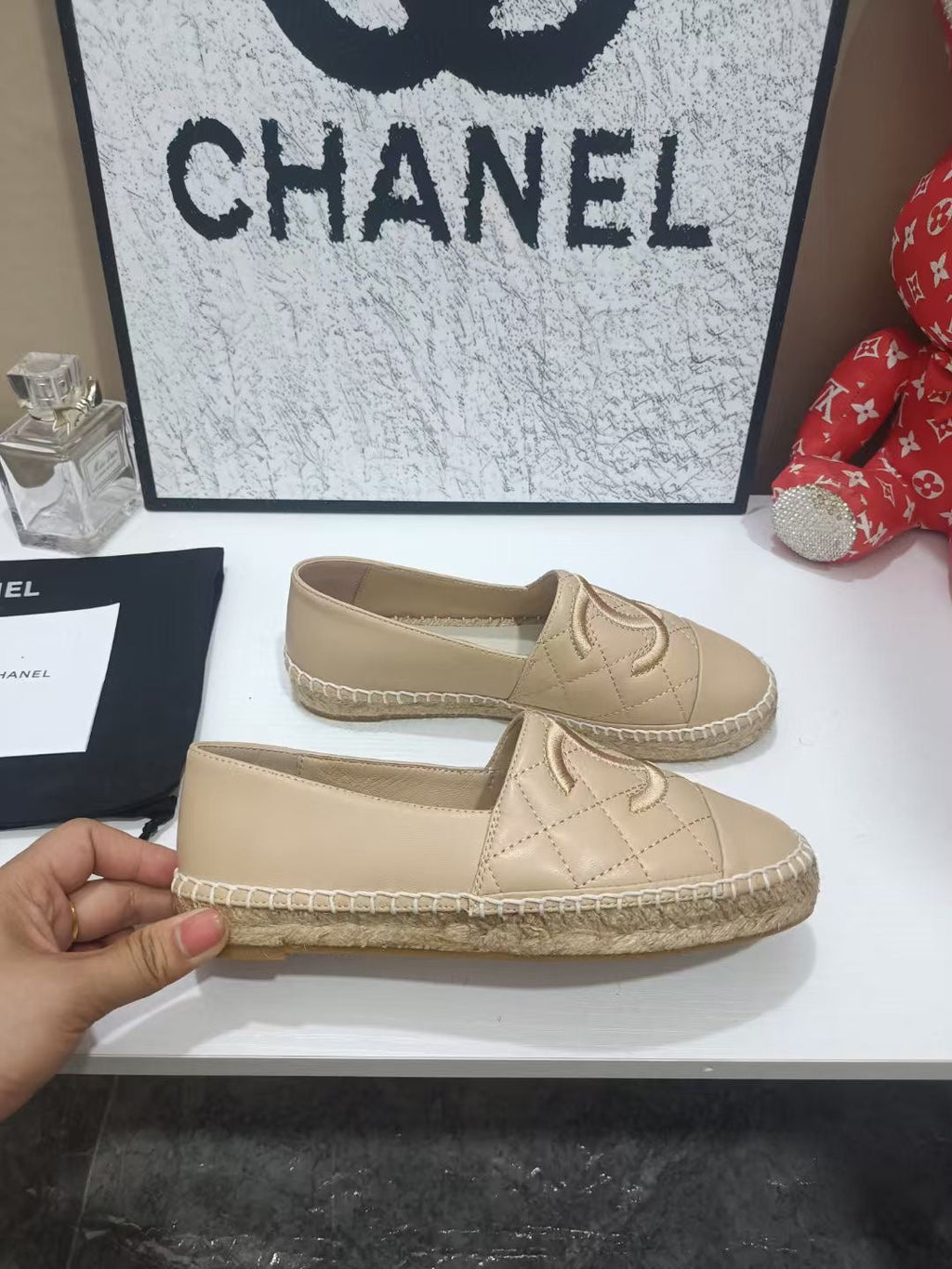 Chanel Espadrilles Beige in Cowhide 684834