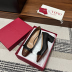 Valentino Garavani Pumps 60 Dark Brown Black in Sheepskin 685889