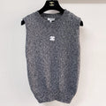 Chanel Vest Gray in Cotton Nitrile 208002