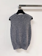 Chanel Vest Gray in Cotton Nitrile 208002