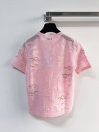 Chanel Short-Sleeve T-Shirt Pink in Cotton 204038