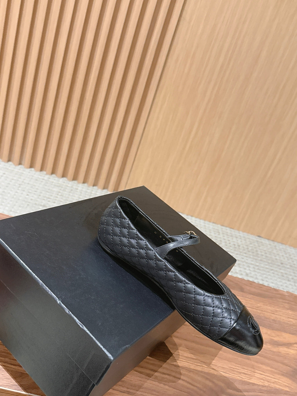 CC 26SS Quilted Mary Jane Black in Calfskin 692543