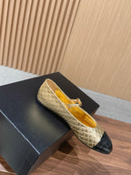 CC 26SS Quilted Mary Jane Gold in Calfskin 692536