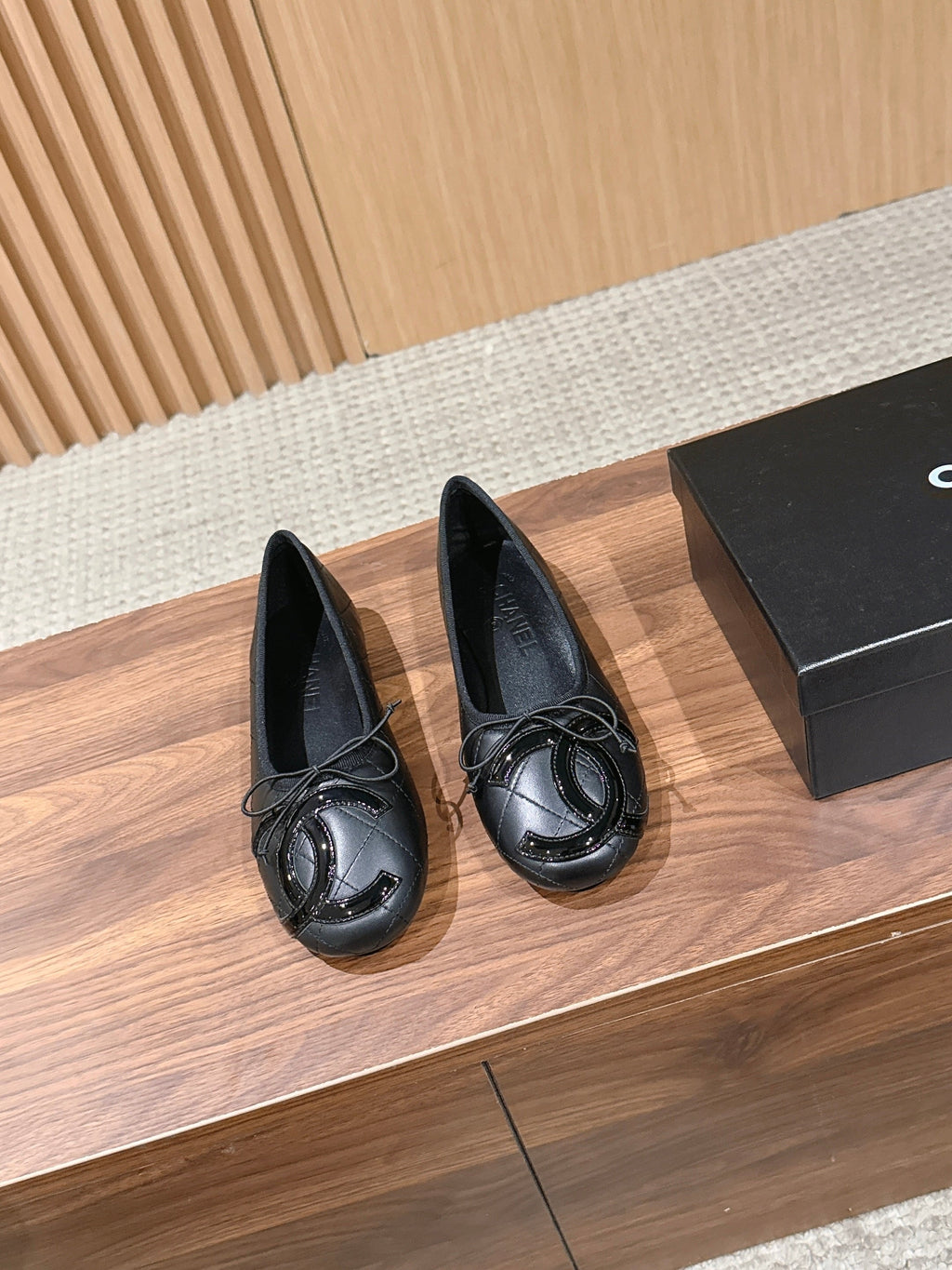 Chanel   Cambon Ballet Flats Black in Lambskin 692526