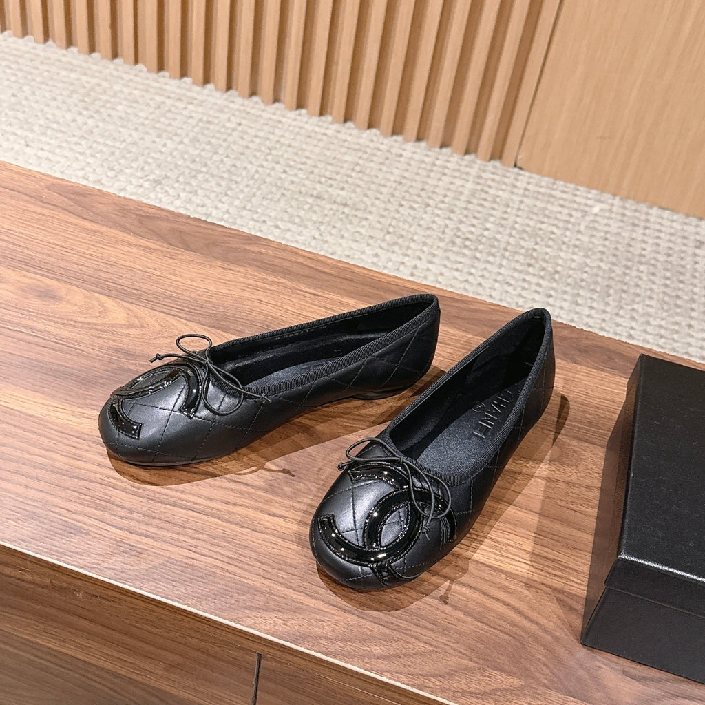 Chanel   Cambon Ballet Flats Black in Lambskin 692526