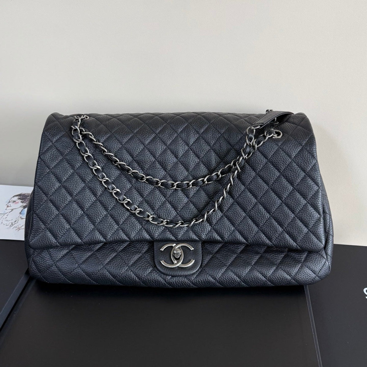 Chanel Carry-on bag 45cm Black in Cowhide
