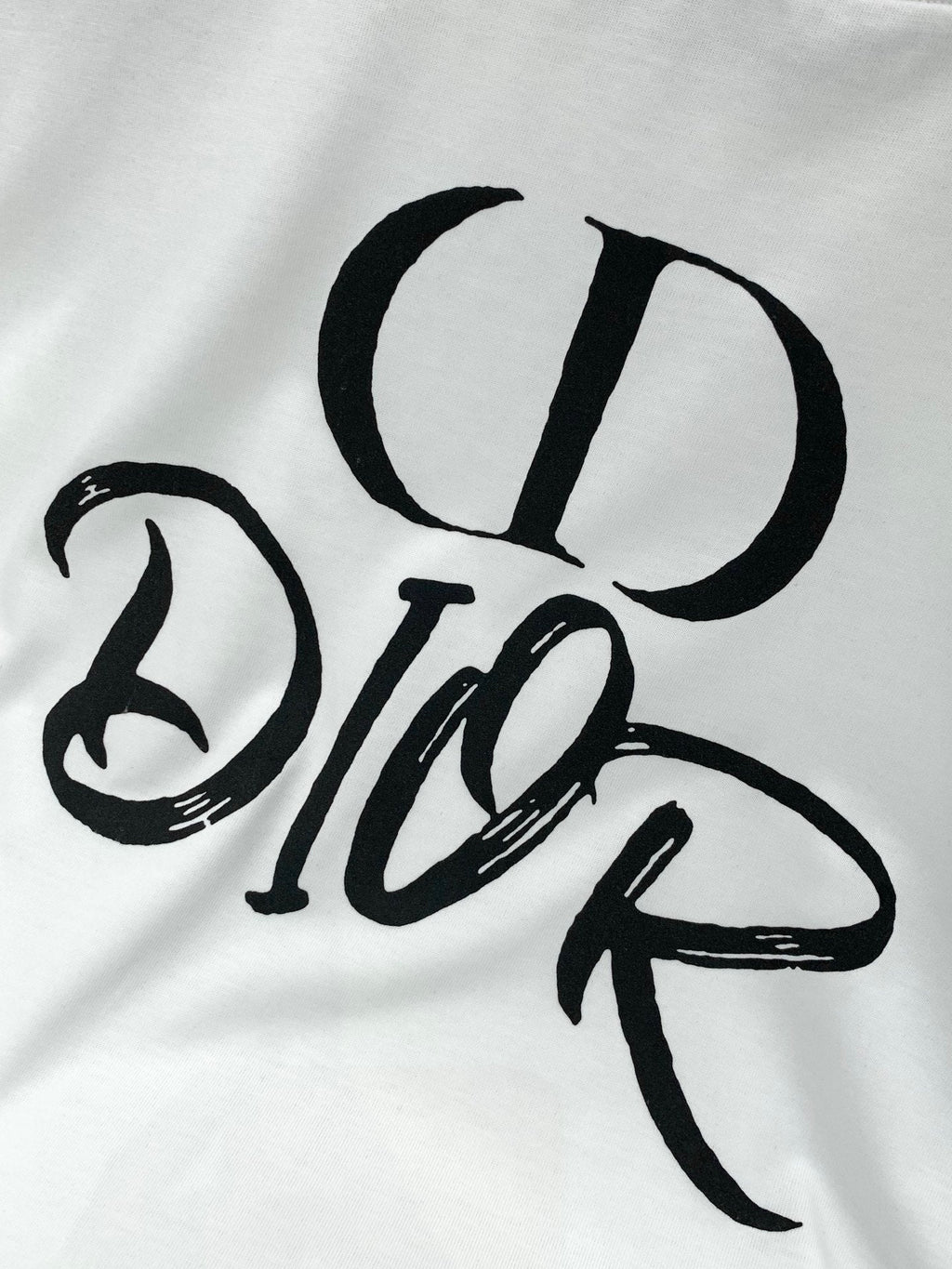 Dior Crew Neck Short-sleeved T-shirt White in Cotton 232887