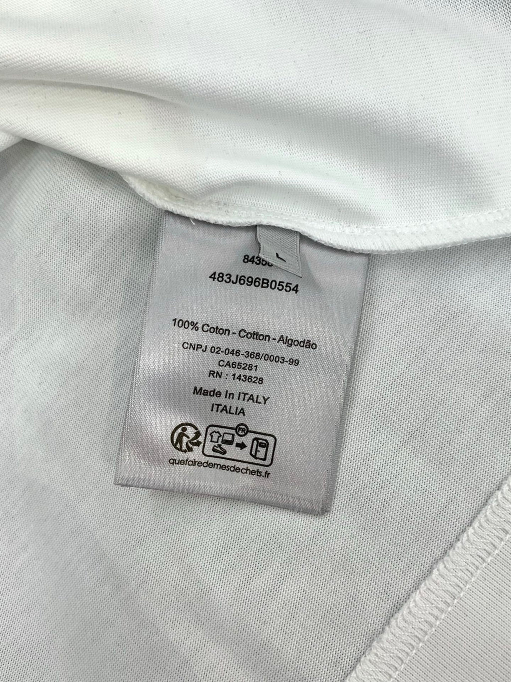 Dior Crew Neck Short-sleeved T-shirt White in Cotton 232887