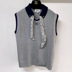 Chanel Vest Gray in Wool 248312