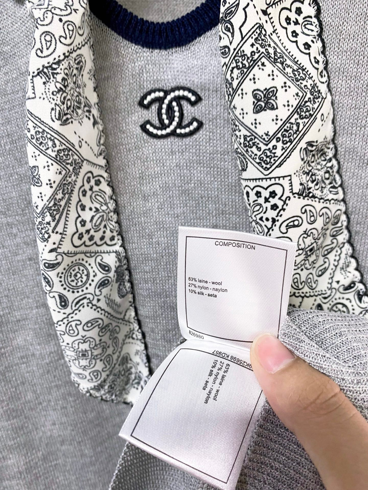Chanel Vest Gray in Wool 248312