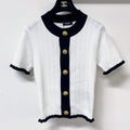 Balmain Cardigan Short-sleeved Shirt White in Polyester 178810