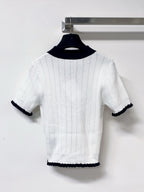 Balmain Cardigan Short-sleeved Shirt White in Polyester 178810