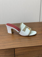 LP Color-blocked Sandals 50 Off-white Taupe in Canvas 703250