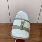 LP Color-blocked Sandals 50 Off-white Taupe in Canvas 703250