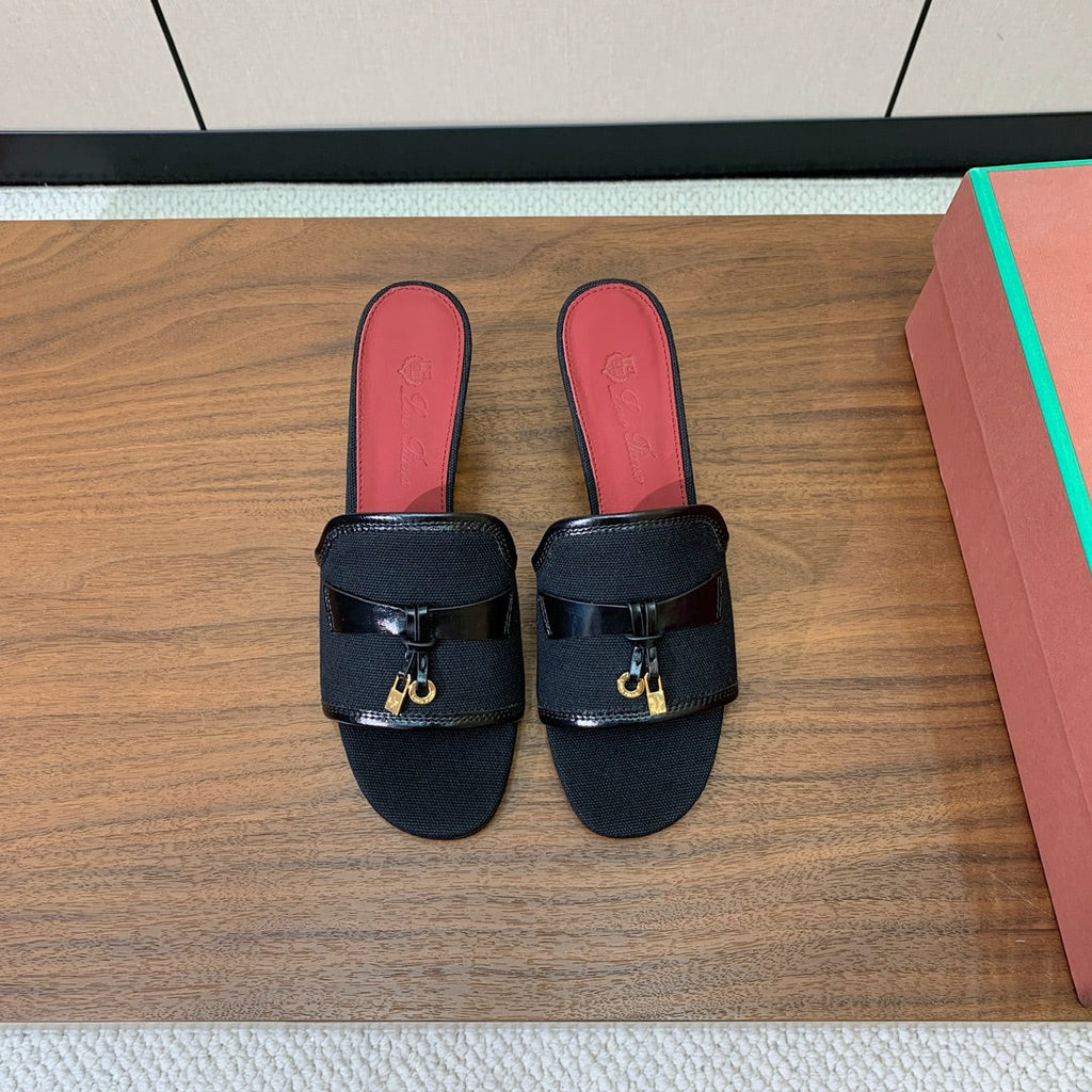 LP Color-blocked Sandals 50 Black in Canvas 703249
