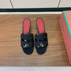 LP Color-blocked Sandals 50 Black in Canvas 703249
