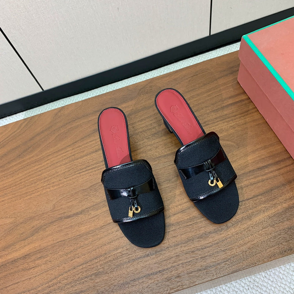 LP Color-blocked Sandals 50 Black in Canvas 703249