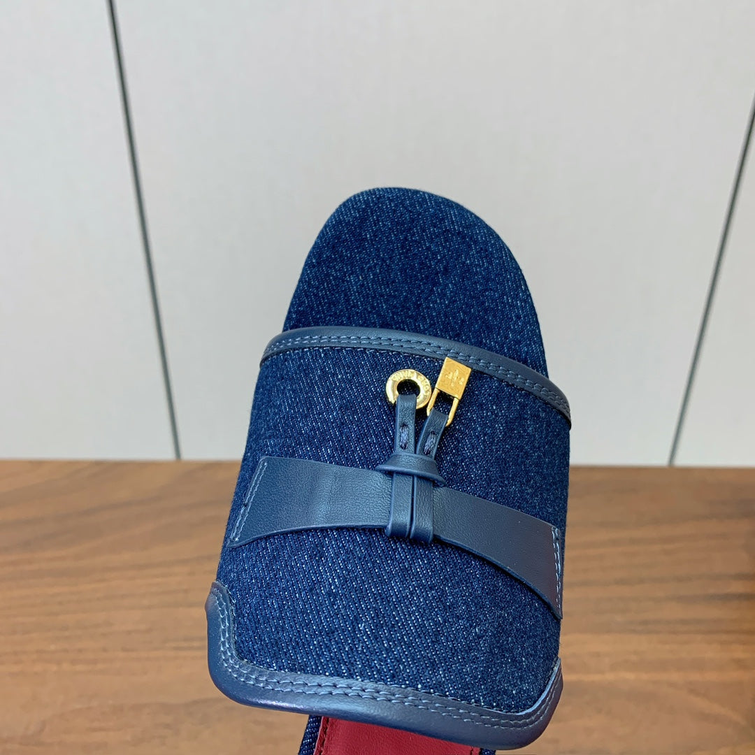 LP Color-blocked Sandals 50 Blue in Canvas 703248