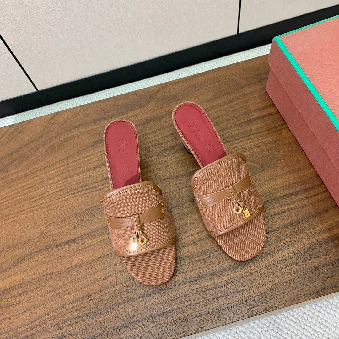 LP Color-blocked Sandals 50 in Brown Canvas 703247