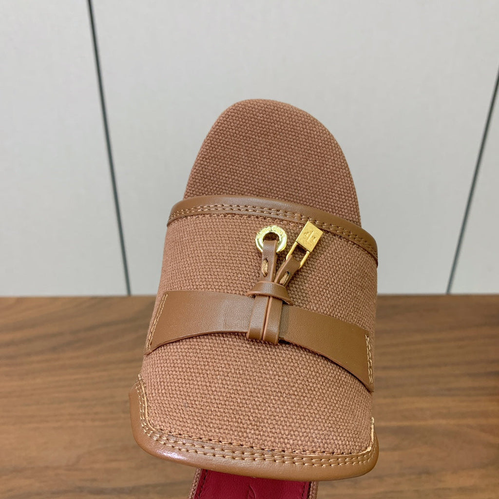 LP Color-blocked Sandals 50 in Brown Canvas 703247