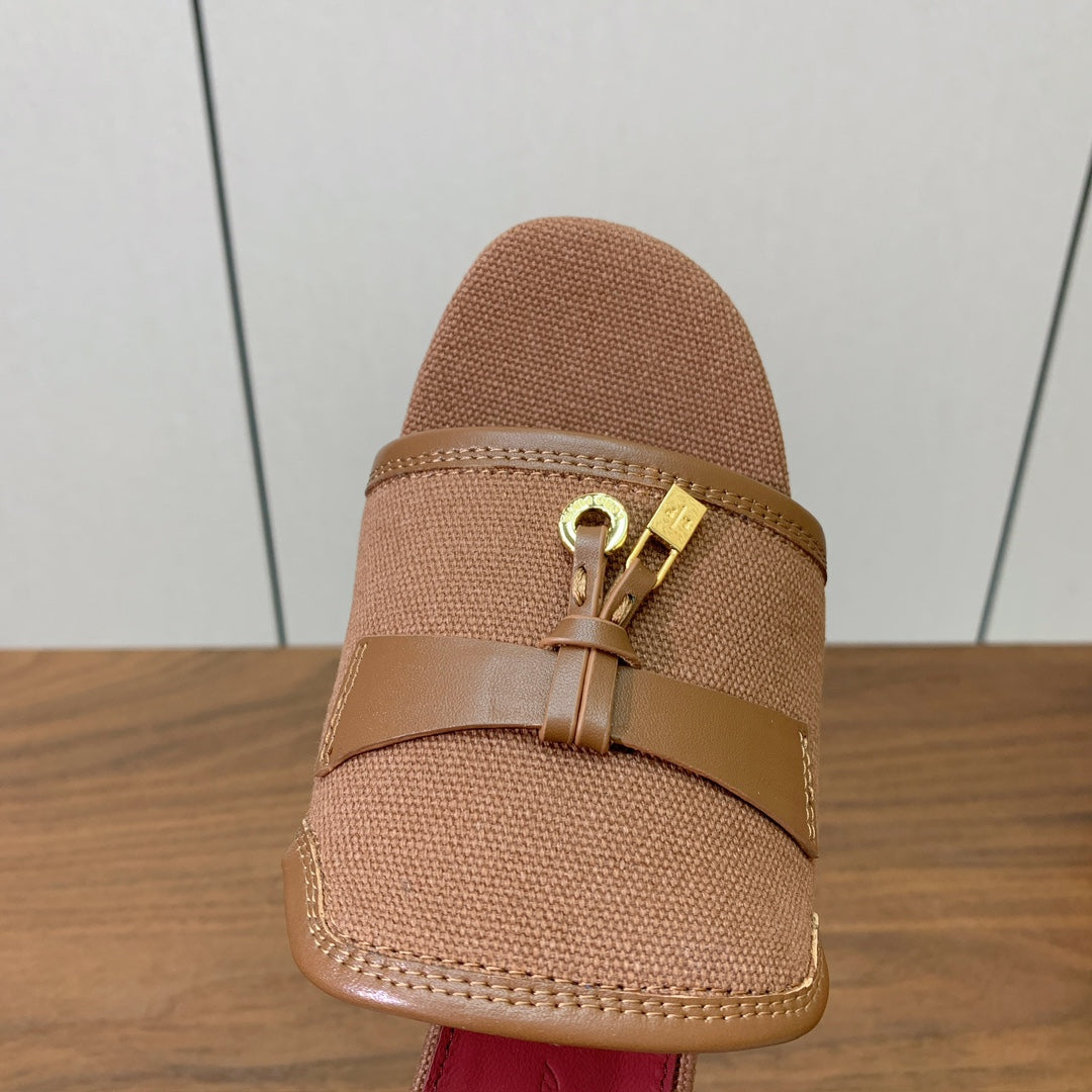LP Color-blocked Sandals 50 in Brown Canvas 703247