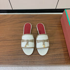 LP Color-blocked Sandals Off-white Taupe in Canvas 703246
