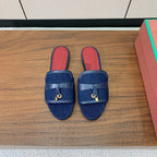 LP Color-blocked Sandals Blue in Canvas 703244