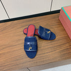LP Color-blocked Sandals Blue in Canvas 703244