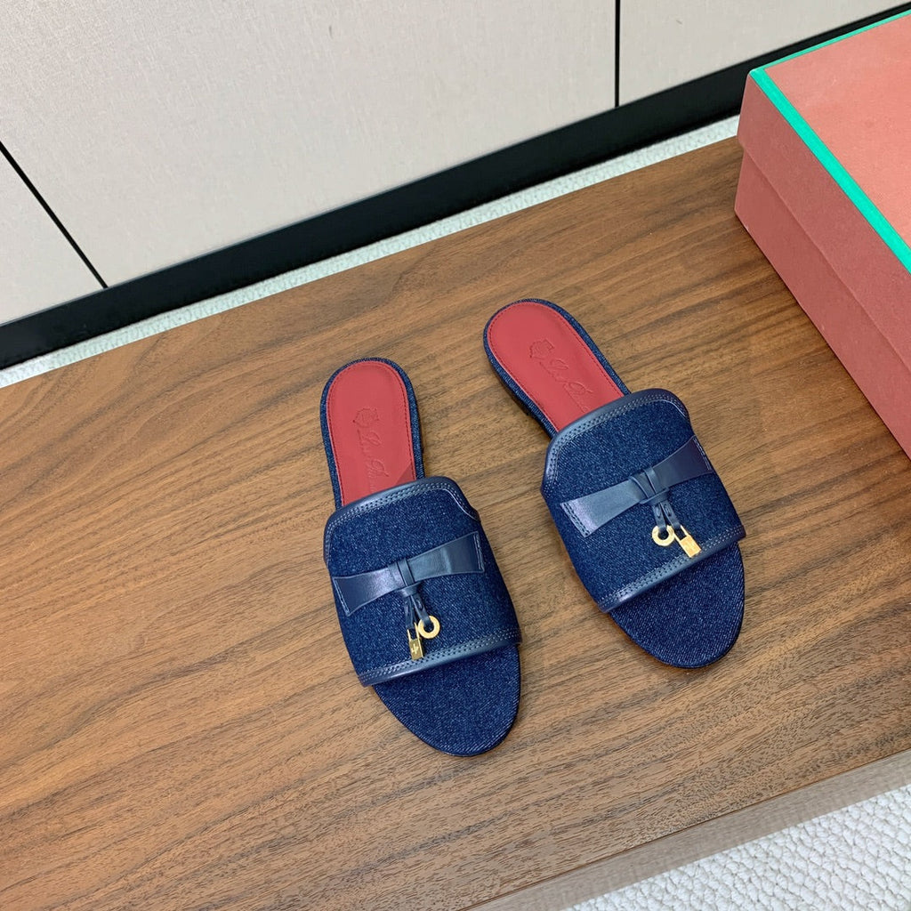 LP Color-blocked Sandals Blue in Canvas 703244