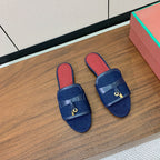 LP Color-blocked Sandals Blue in Canvas 703244