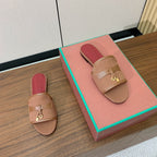 LP Color-blocked Sandals Brown in Canvas 703243