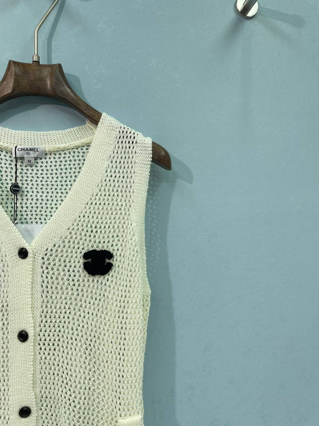 Chanel Vest White in Nitrile Cotton 262287
