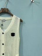 Chanel Vest White in Nitrile Cotton 262287